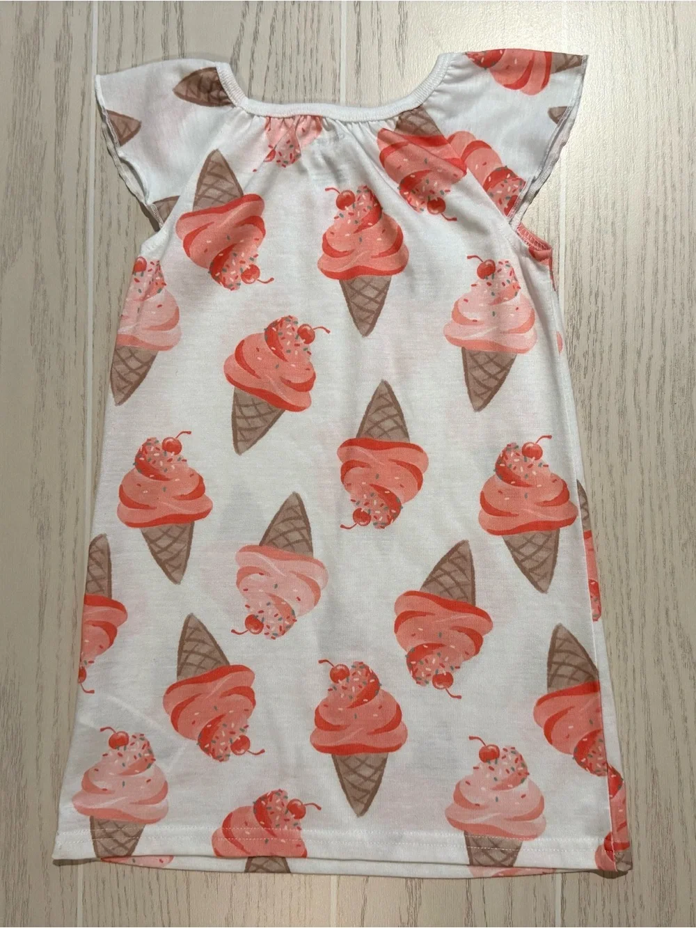 Carter’s Girls 2T 3pc Pajama Set Ice Cream Summer Vibes Shorts Nightgown
